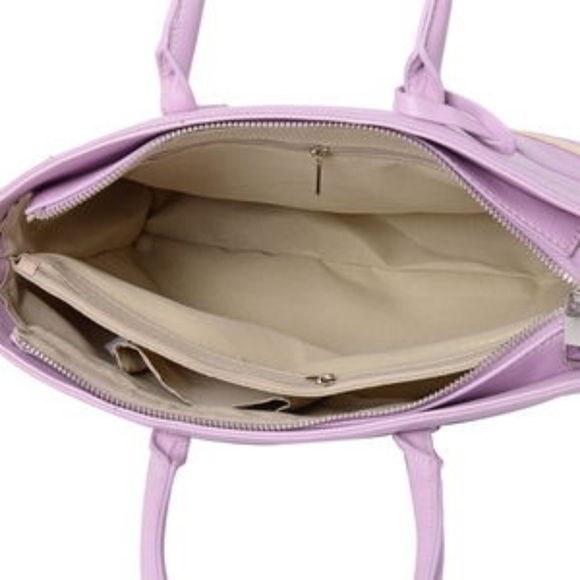 Zipper & Inside Snap Shoulder Bag With Handles - Picture 7 of 7